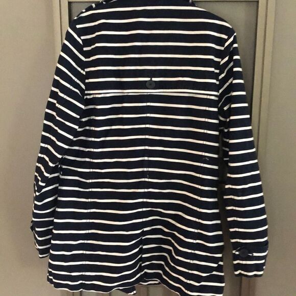 GAP Navy and white double breasted, striped nautical jacket, pea coat size M - Picture 5 of 7